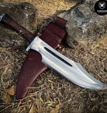 Custom Handmade Survival Bowie Knife | 19'' Carbon Steel Blade | Hunting Knife