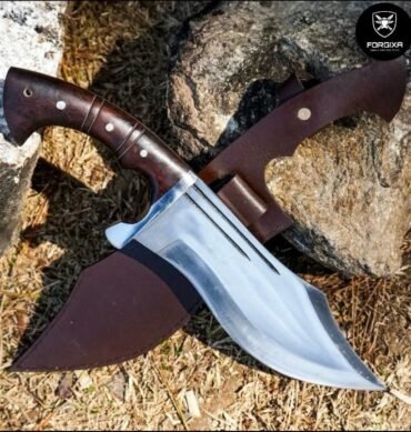 13-Inch High Carbon Steel Hunting Knife – Fixed Blade with Rosewood Handle